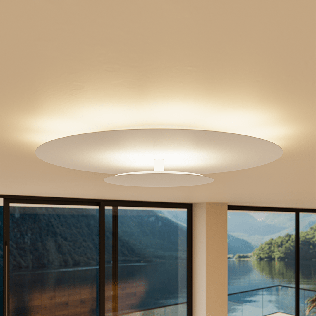 Round Modern Extra-Slim LED Ceiling Light | Thin Ceiling Panel