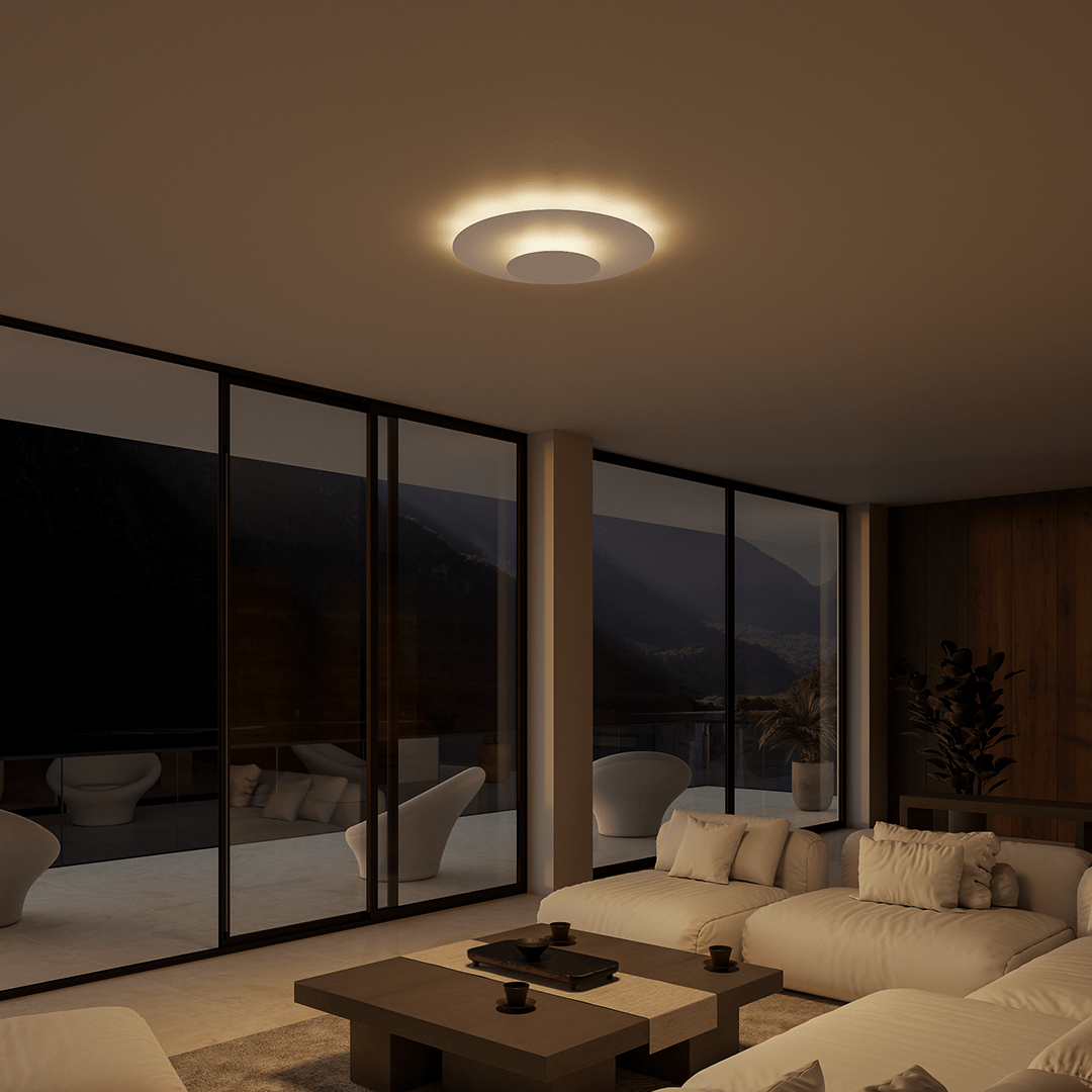 Round Modern Extra-Slim LED Ceiling Light | Thin Ceiling Panel