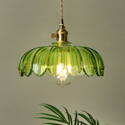 Vintage Flower Pendant | Coloured Crystal Light