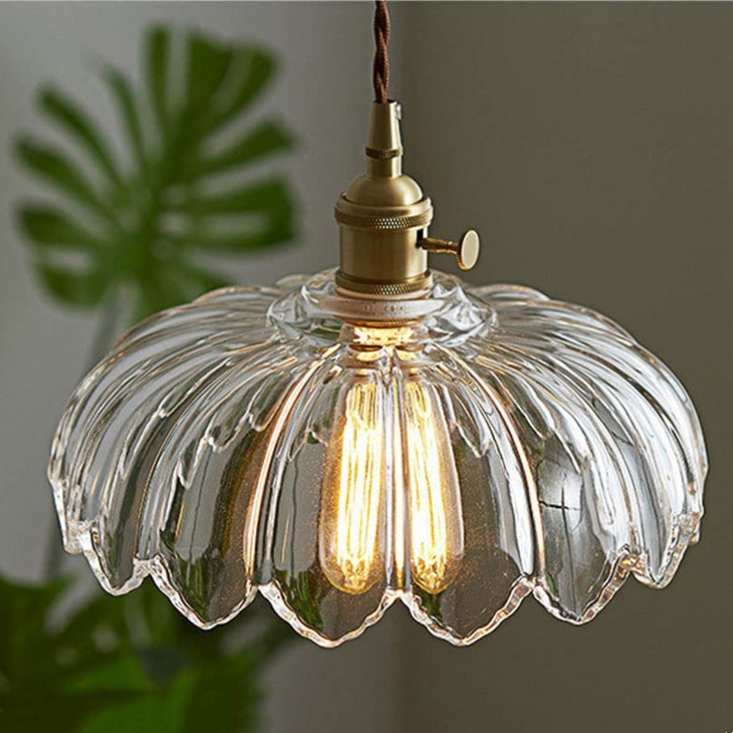 Vintage Flower Pendant | Coloured Crystal Light