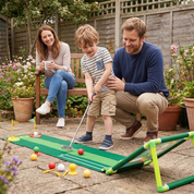 Golf Putting Mat | Adjustable Club Set for Indoors