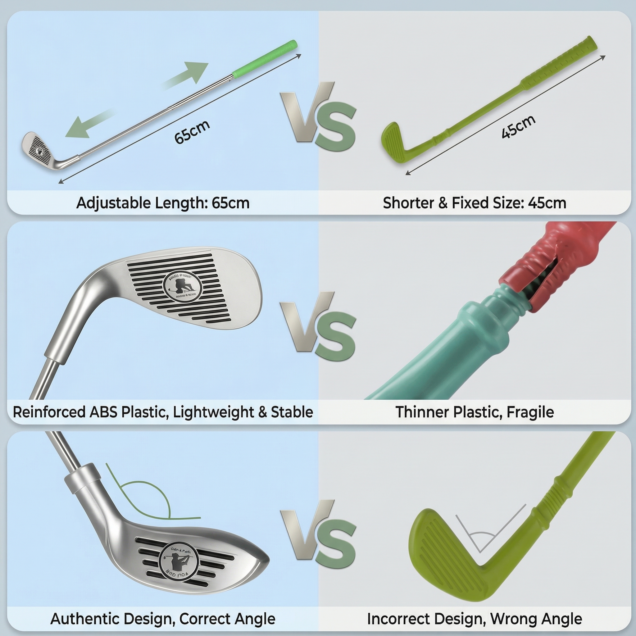 Golf Putting Mat | Adjustable Club Set for Indoors