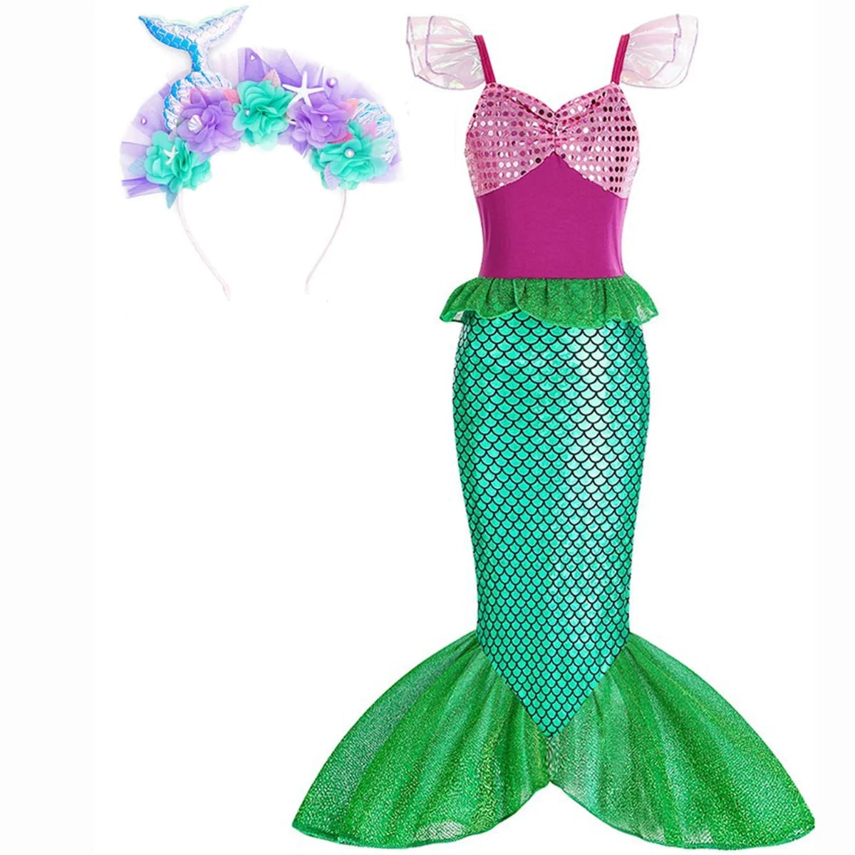 Girls' Mermaid Dress | Halloween Costume