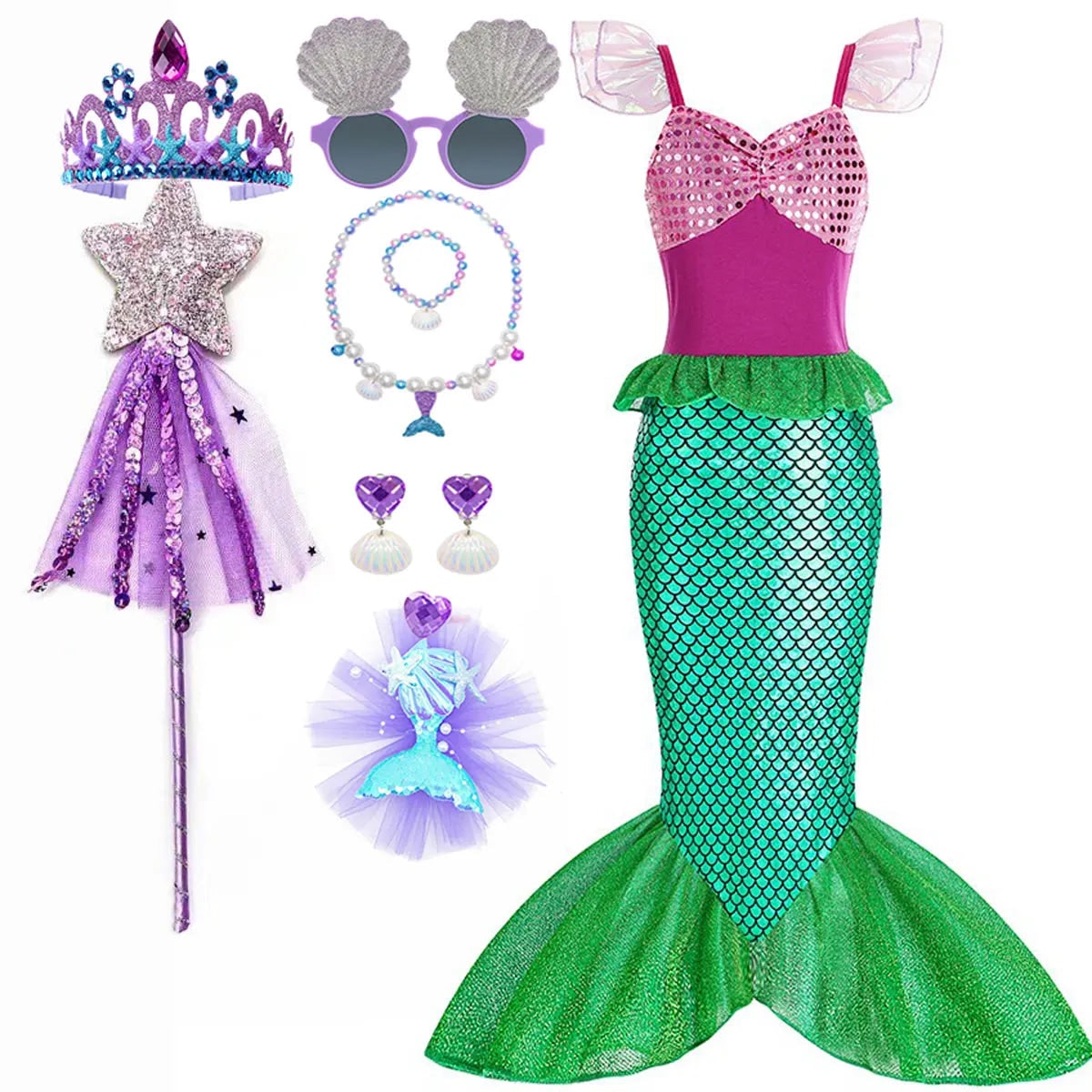 Girls' Mermaid Dress | Halloween Costume