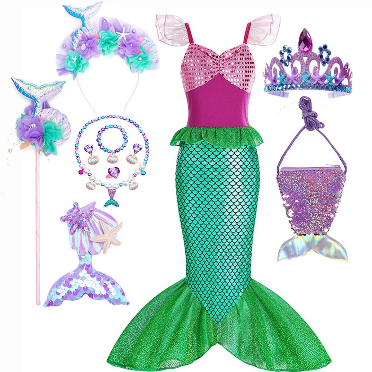 Girls' Mermaid Dress | Halloween Costume