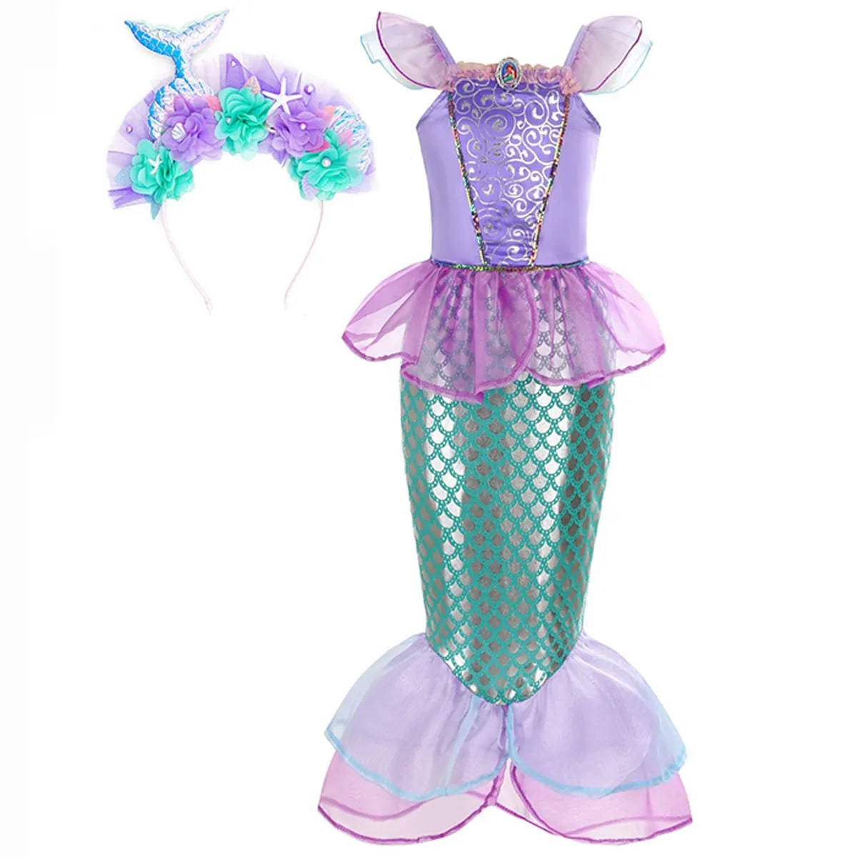 Girls' Mermaid Dress | Halloween Costume