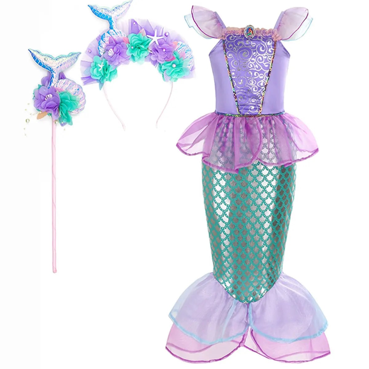 Girls' Mermaid Dress | Halloween Costume