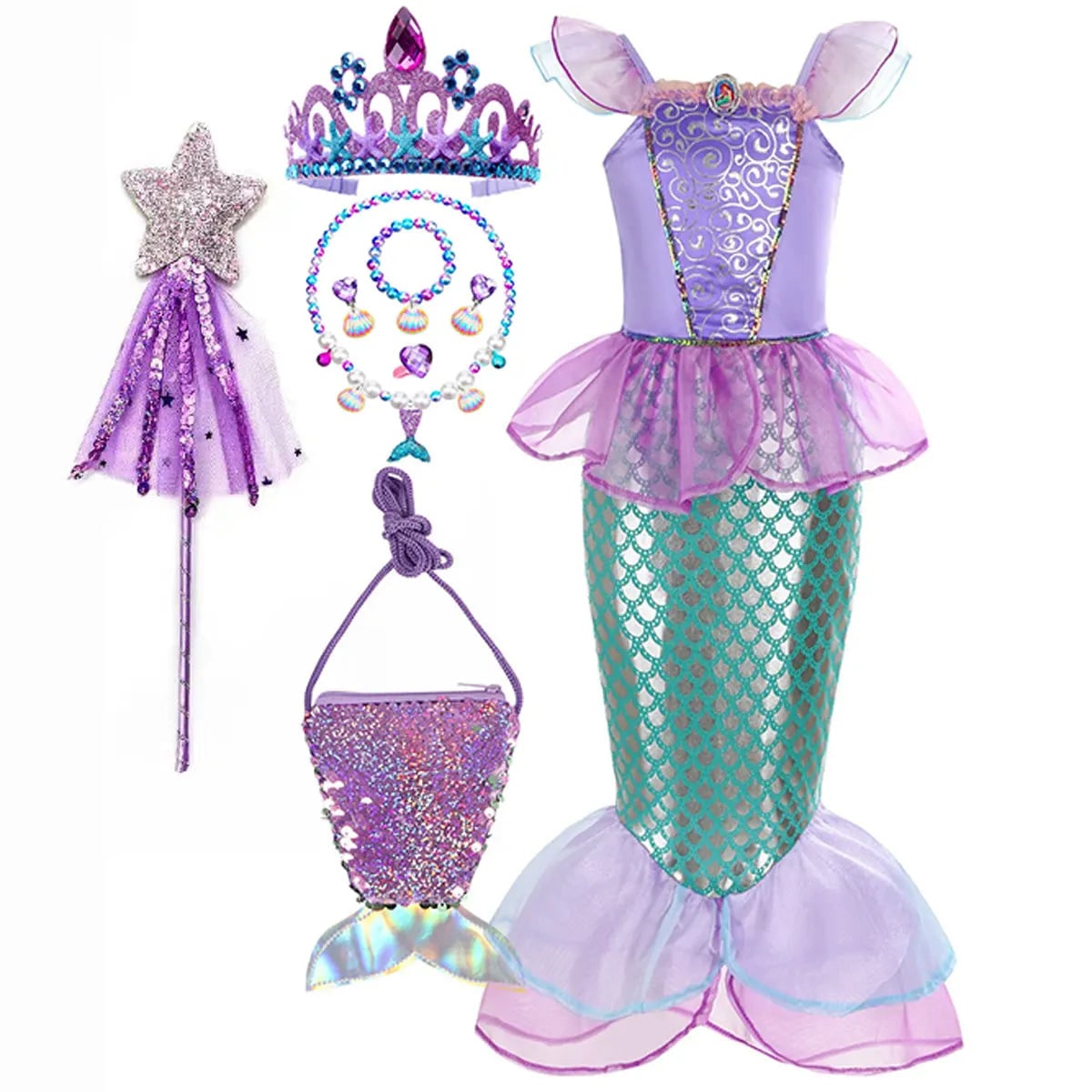 Girls' Mermaid Dress | Halloween Costume