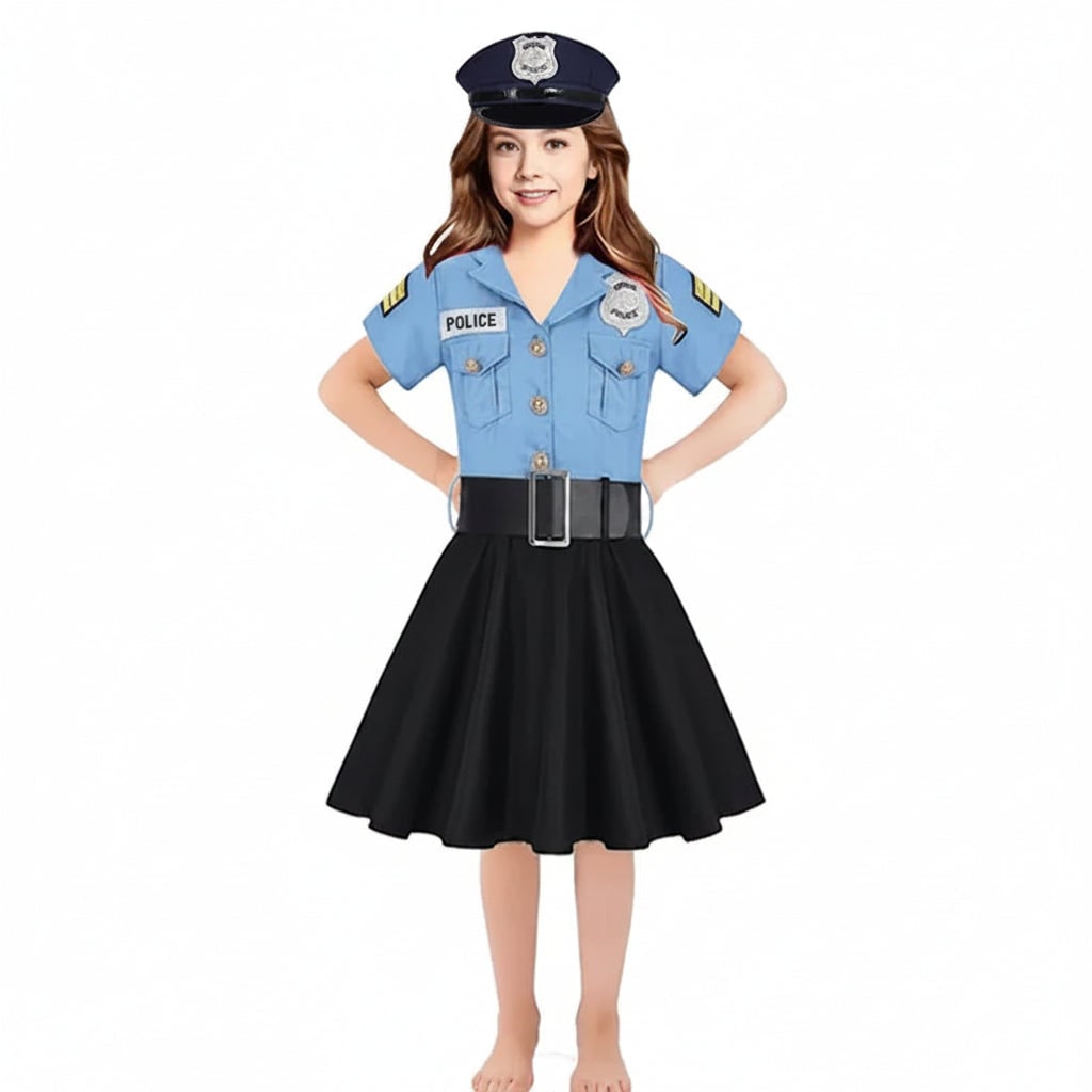 Girls' Police Officer Dress | Role-Play Costume