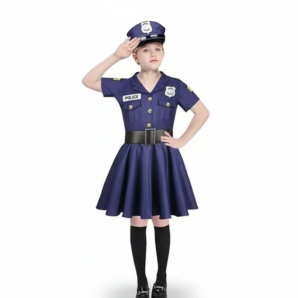 Girls' Police Officer Dress | Role-Play Costume