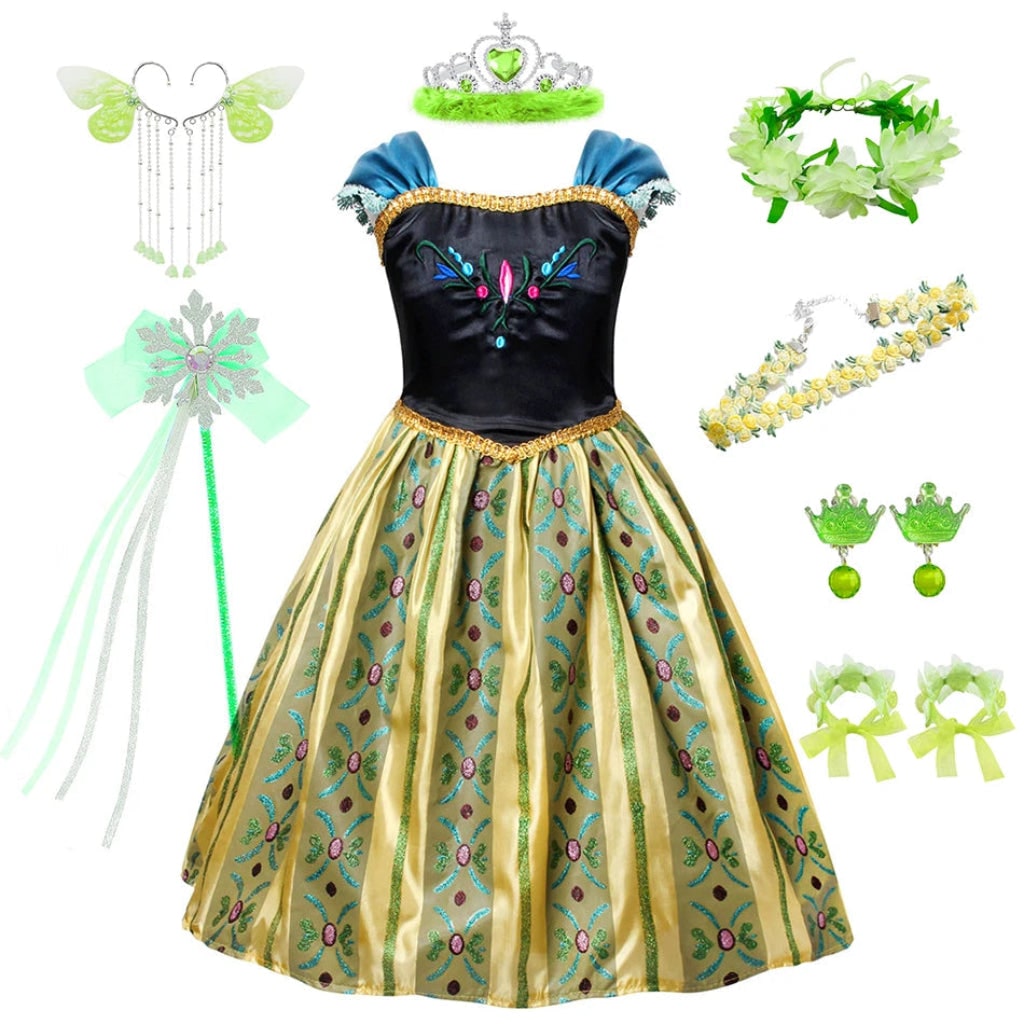 Princess Dress with Accessories | Halloween Costume Set