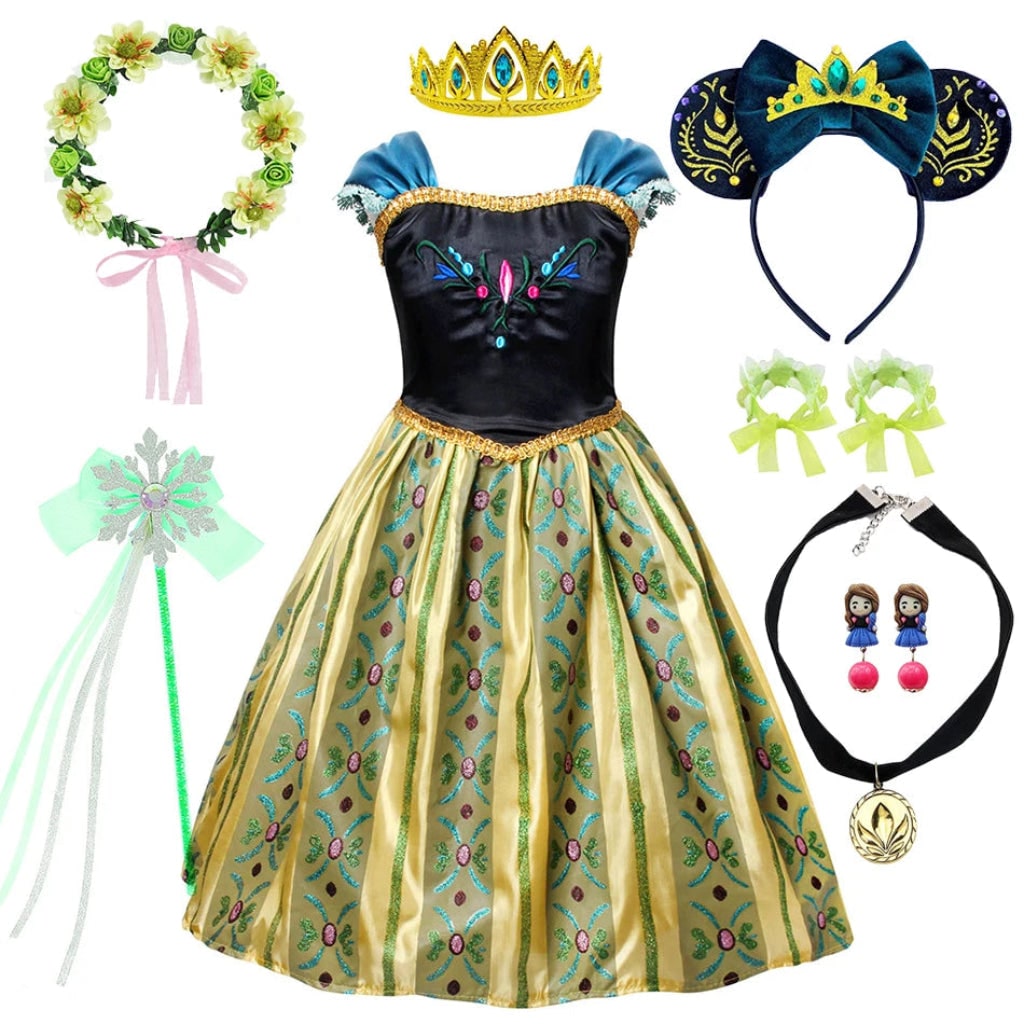 Princess Dress with Accessories | Halloween Costume Set