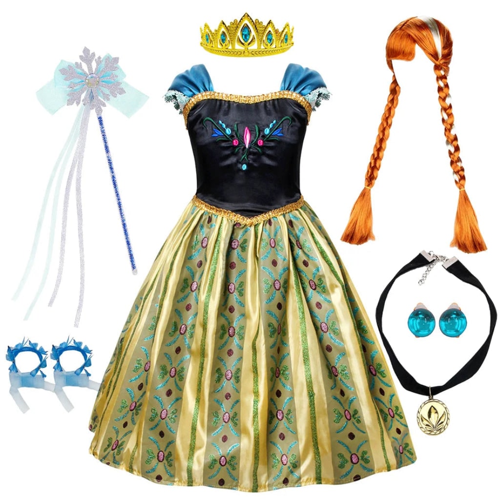 Princess Dress with Accessories | Halloween Costume Set