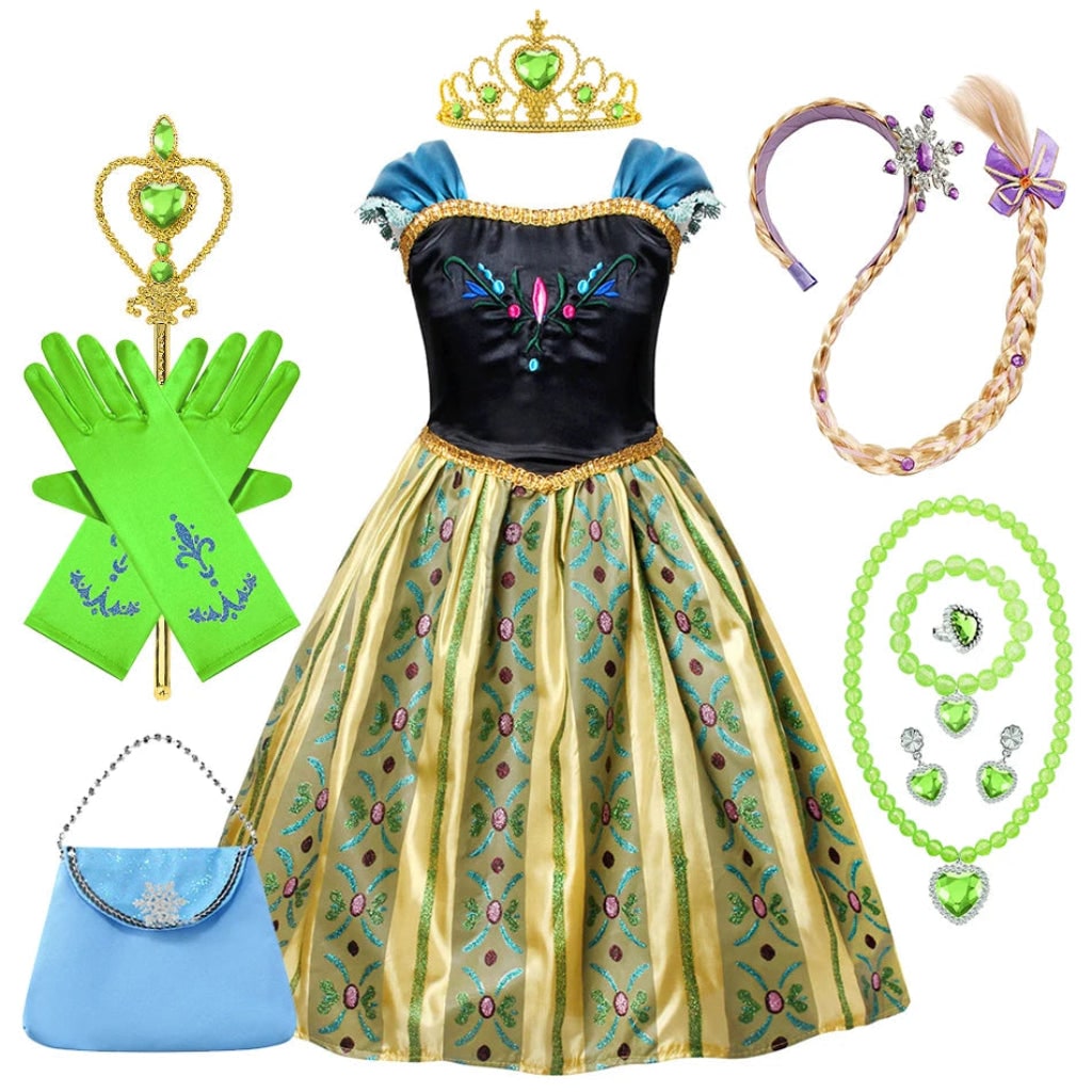 Princess Dress with Accessories | Halloween Costume Set