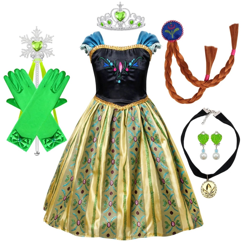 Princess Dress with Accessories | Halloween Costume Set