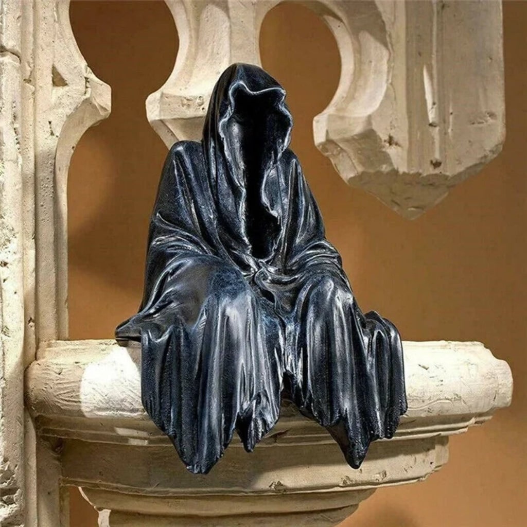 Compact Grim Reaper Statue | Halloween Decoration