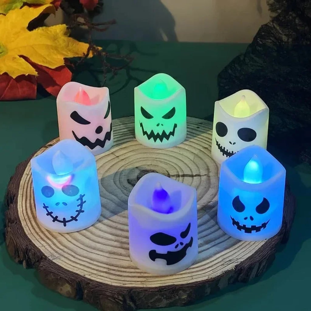 Pumpkin LED Candle Set | Halloween Decoration