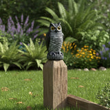 Realistic Garden Owl Statue | Halloween Decoration