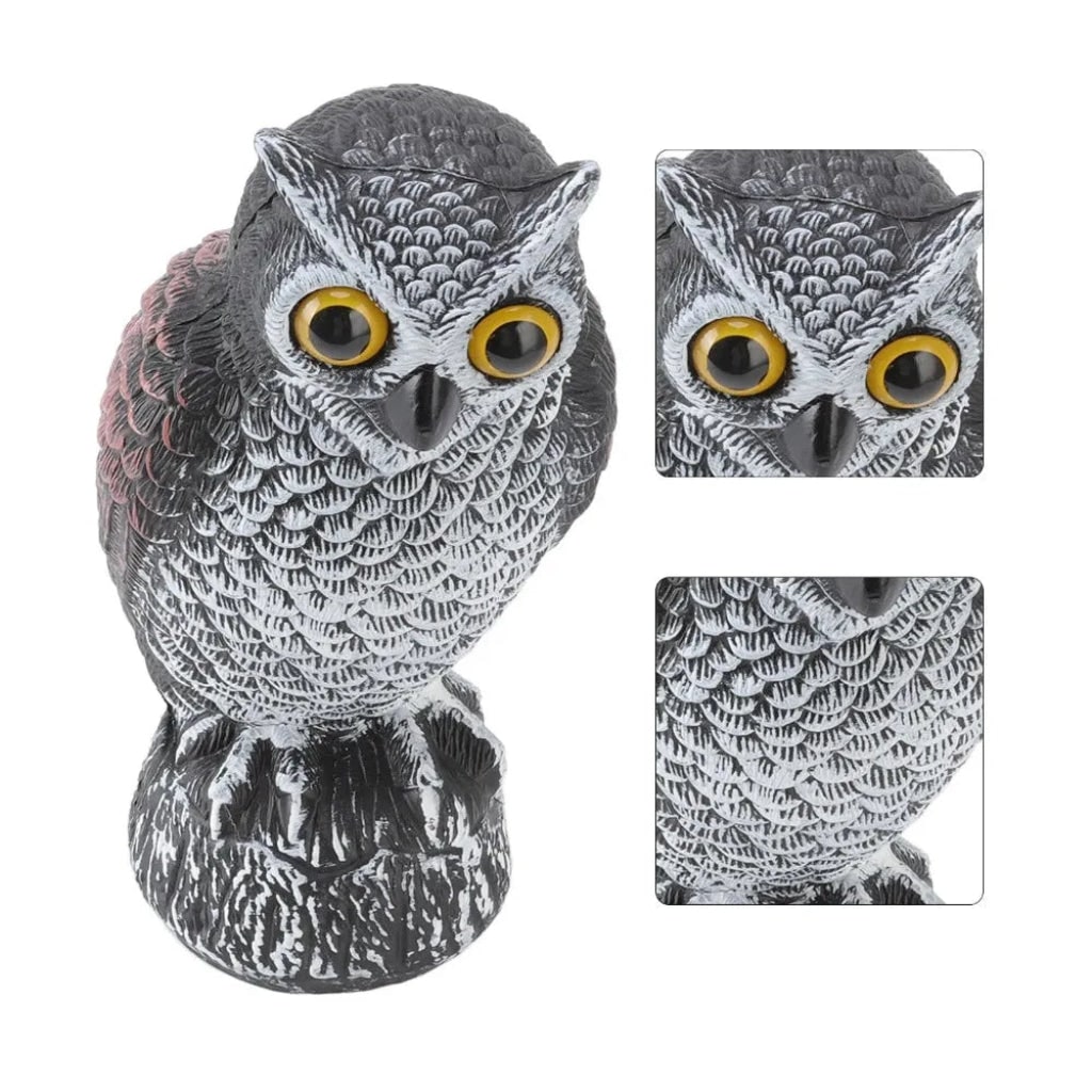 Realistic Garden Owl Statue | Halloween Decoration