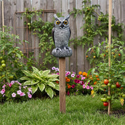 Realistic Garden Owl Statue | Halloween Decoration