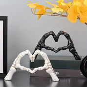 Skeleton Heart Sculpture | Gothic Halloween Decoration