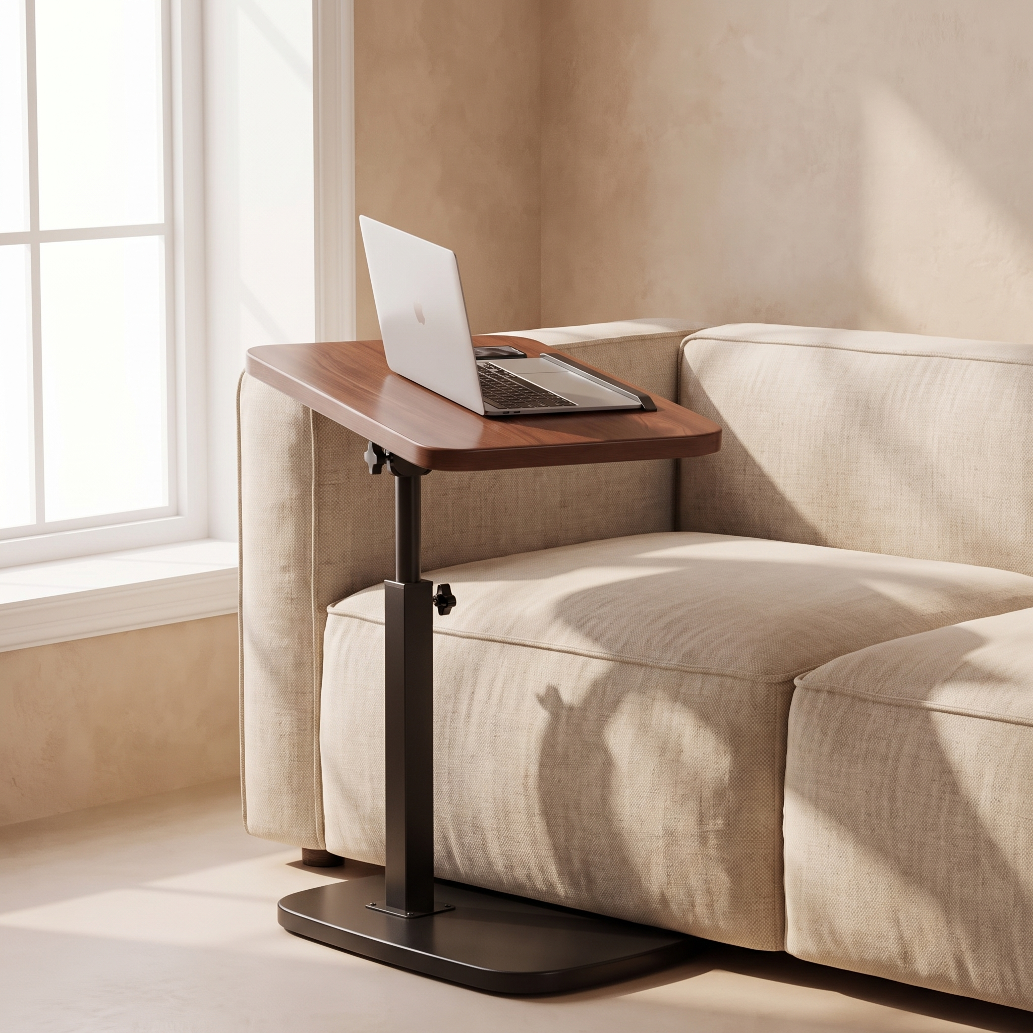 Height-Adjustable C-Side Table | Laptop Stand