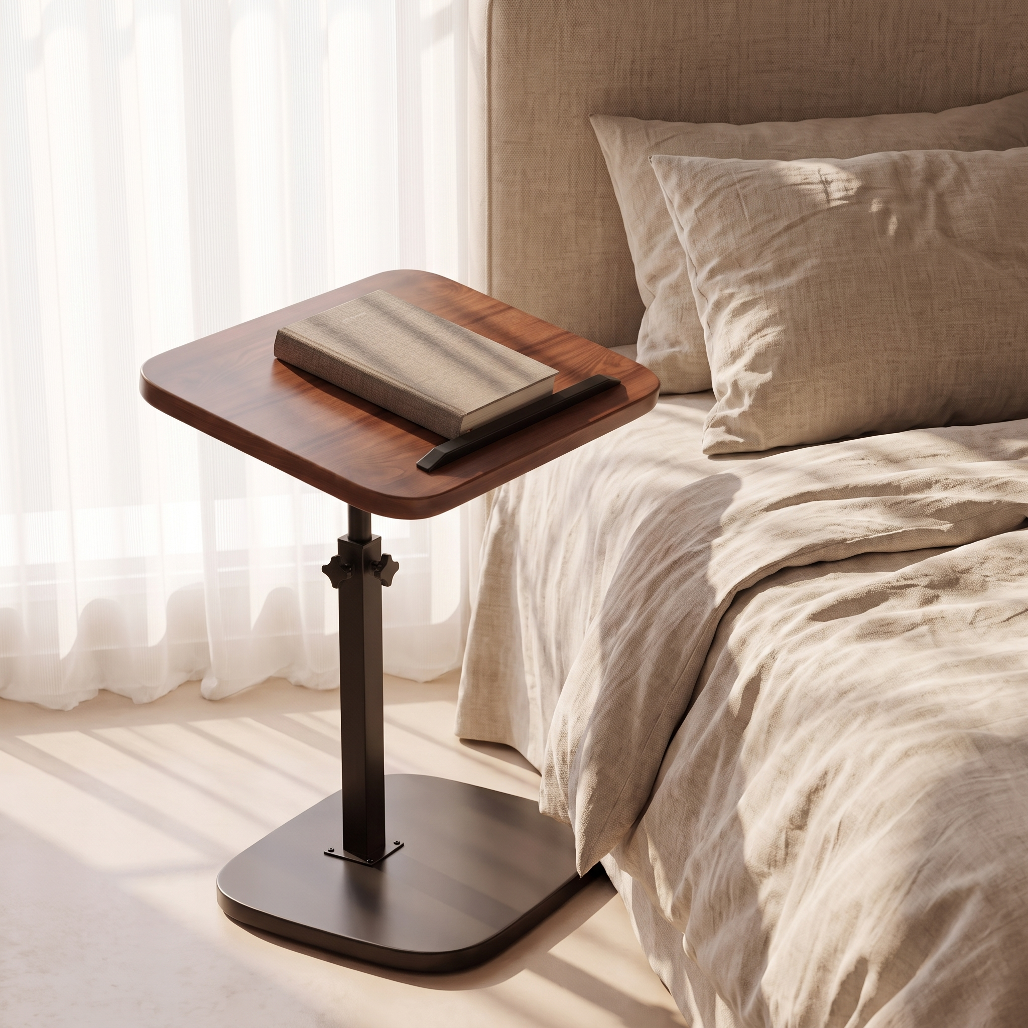 Height-Adjustable C-Side Table | Laptop Stand