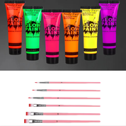UV Glitter Body Paint Set | Neon Face for Football