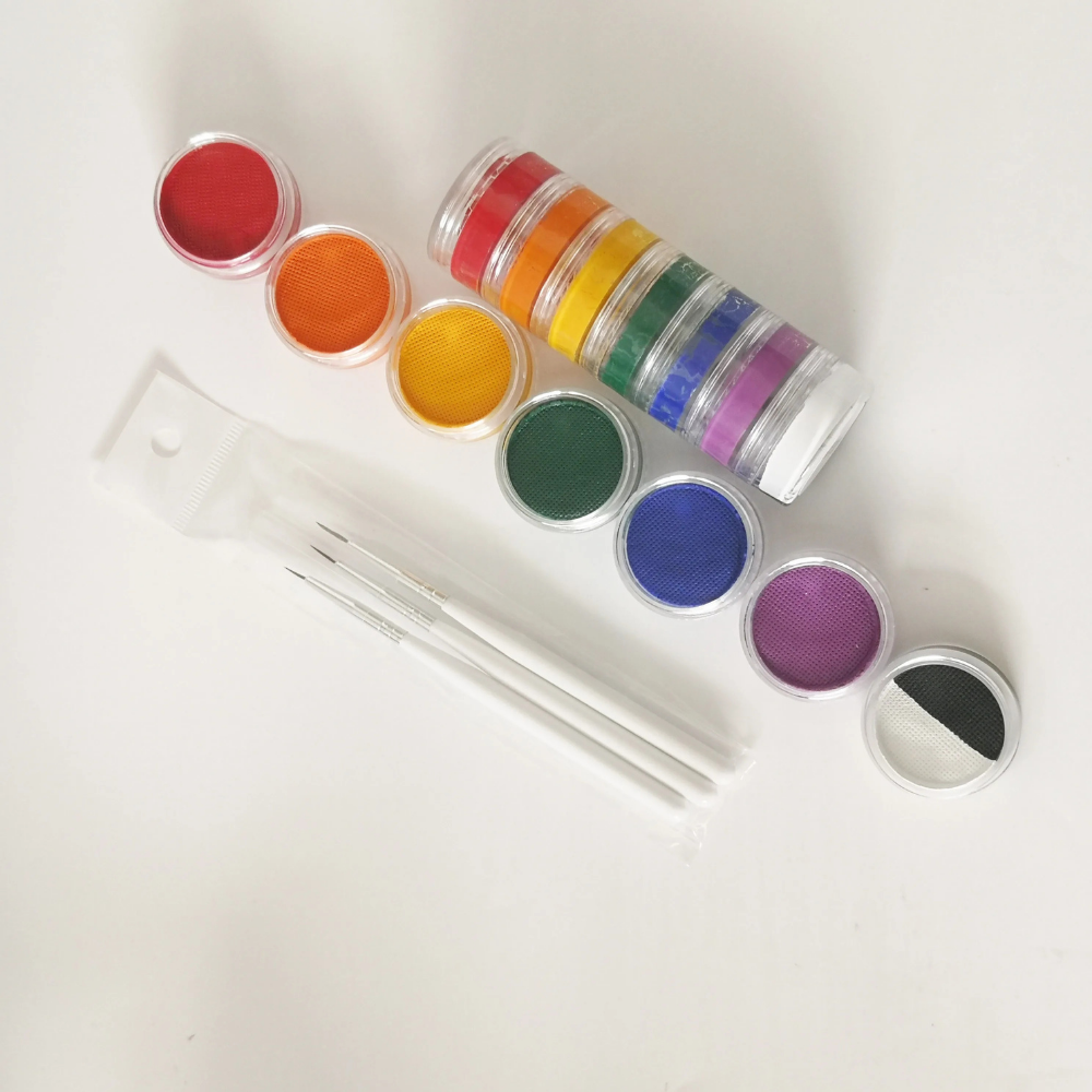 Rainbow Body Paint Set | Neon Split Pans for Face and Body