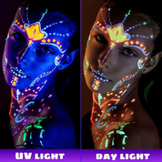 UV Glitter Body Paint Set | Neon Face for Football