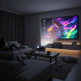 Portable 4K Projector with Bluetooth | WiFi Mini Projector for Home