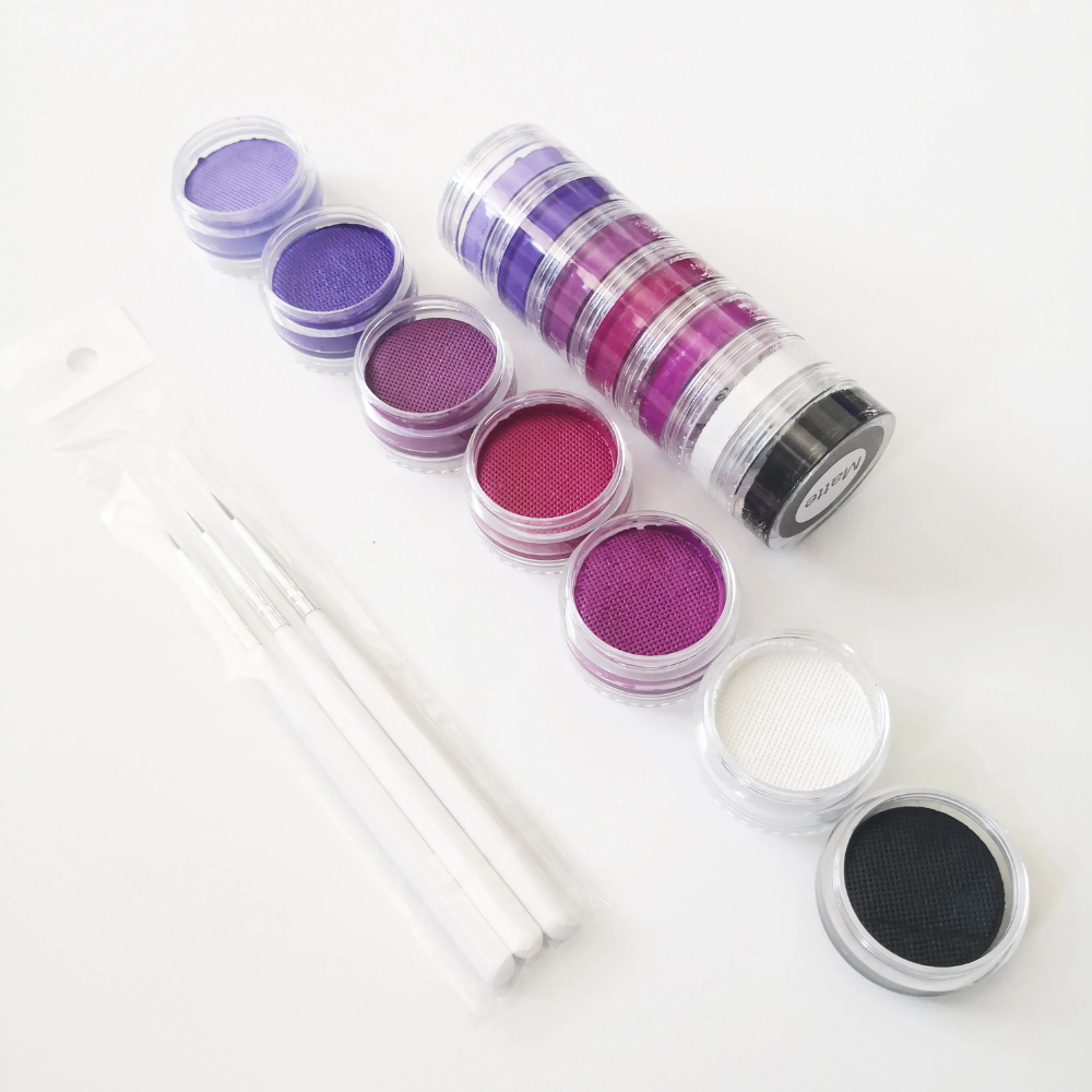 Rainbow Body Paint Set | Neon Split Pans for Face and Body