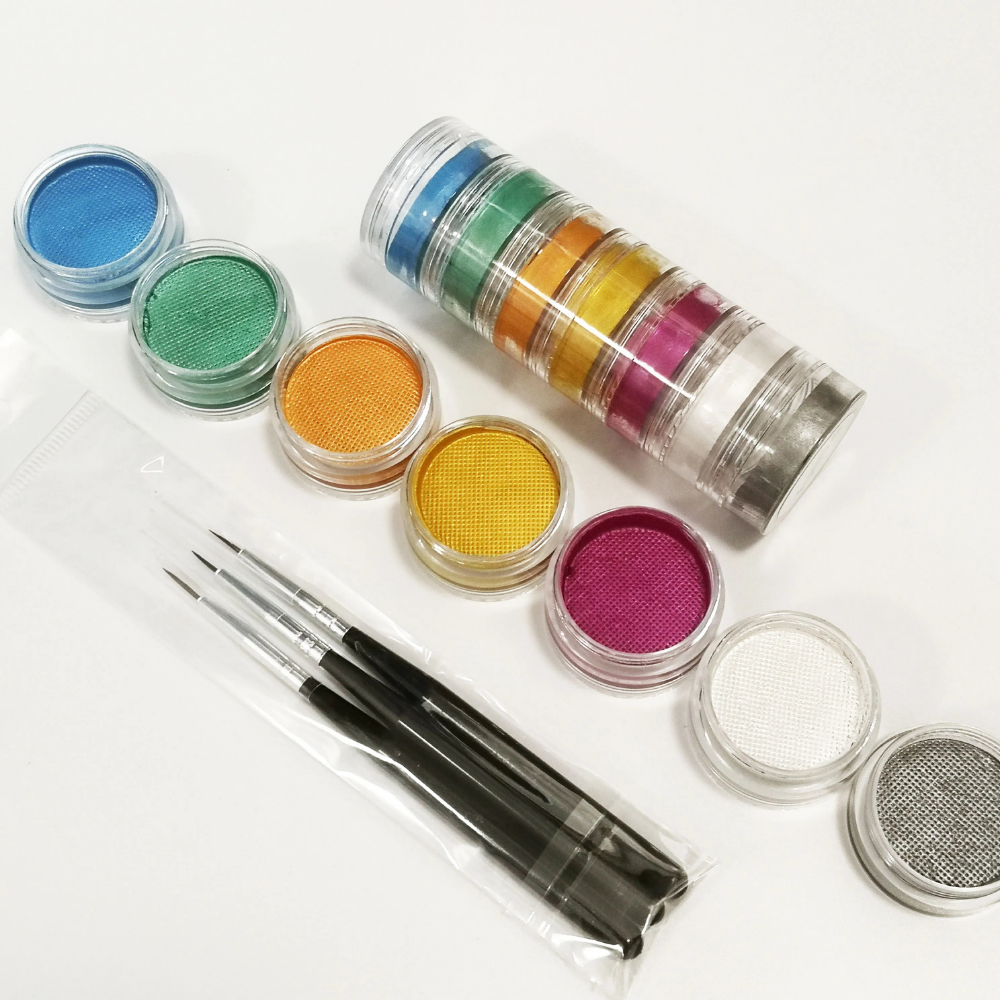 Rainbow Body Paint Set | Neon Split Pans for Face and Body
