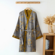 Cotton Kimono Robe | Loose Dressing Gown