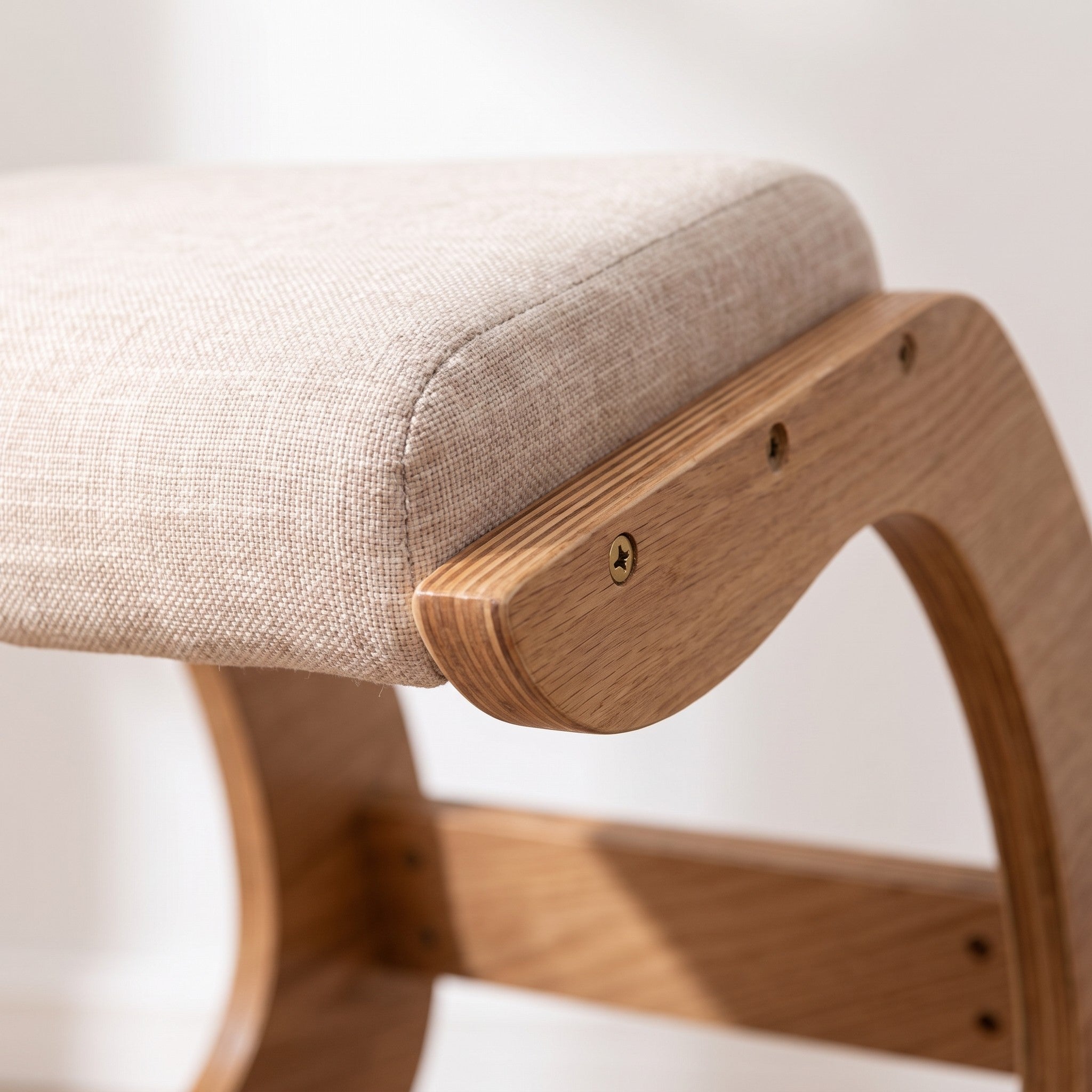Ergonomic Wooden Kneeling Stool with Rocking Base | Up to 100 kg