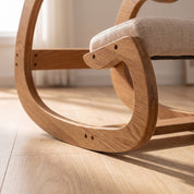Ergonomic Wooden Kneeling Stool with Rocking Base | Up to 100 kg