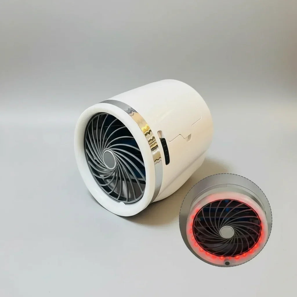 Portable Fan with LED Lights | Includes Ice Packs