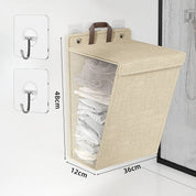 Wallora | Foldable Adhesive Laundry Basket | Wall Organiser