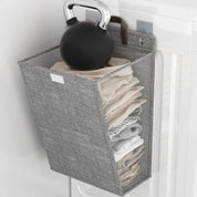 Wallora | Foldable Adhesive Laundry Basket | Wall Organiser