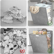 Wallora | Foldable Adhesive Laundry Basket | Wall Organiser