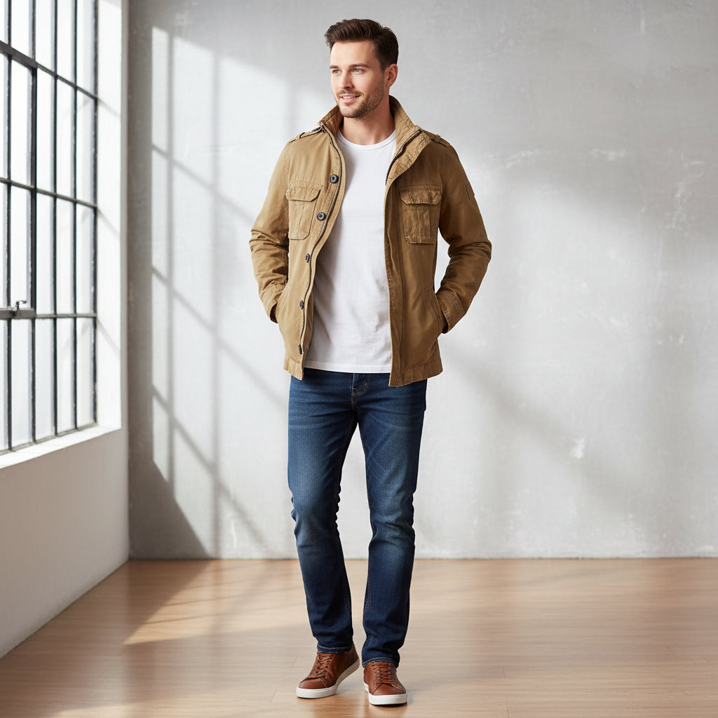Men's Zip Jacket | Elegant Casual Clothing