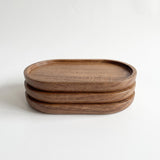 Set of 3 Oval Wooden Trays | For Serving and Decoration