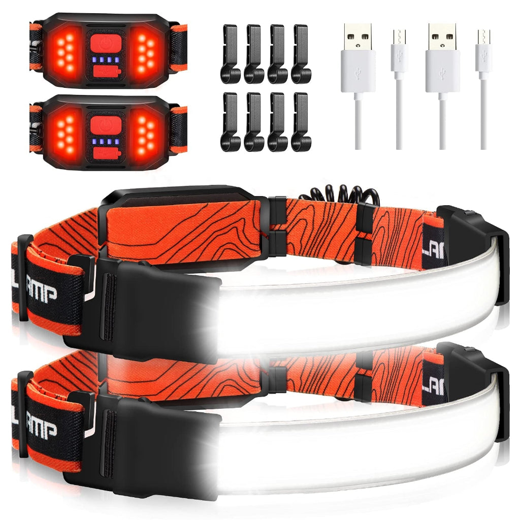 Set of Rechargeable LED Head Torches | For Outdoors