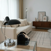 ScandiArc | Curved Metal Table Lamp | Bauhaus-Inspired Design