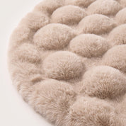 90 cm Round Bubble Texture Plush Rug | Soft and Warm