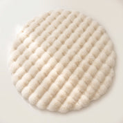 90 cm Round Bubble Texture Plush Rug | Soft and Warm