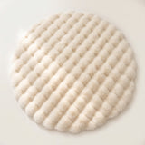 90 cm Round Bubble Texture Plush Rug | Soft and Warm