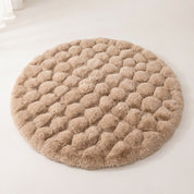 90 cm Round Bubble Texture Plush Rug | Soft and Warm