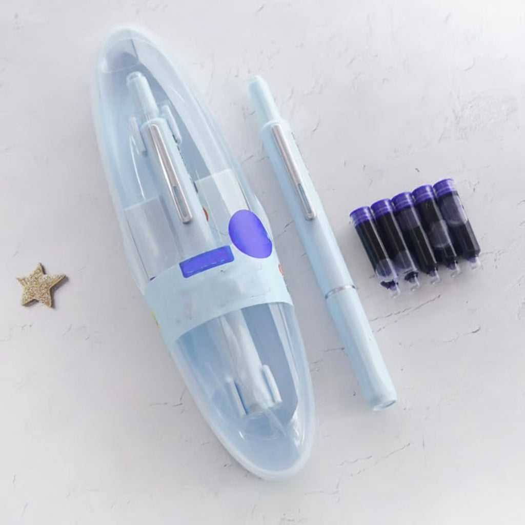 Ergonomic Retractable Fountain Pen | Smooth Writing for Office