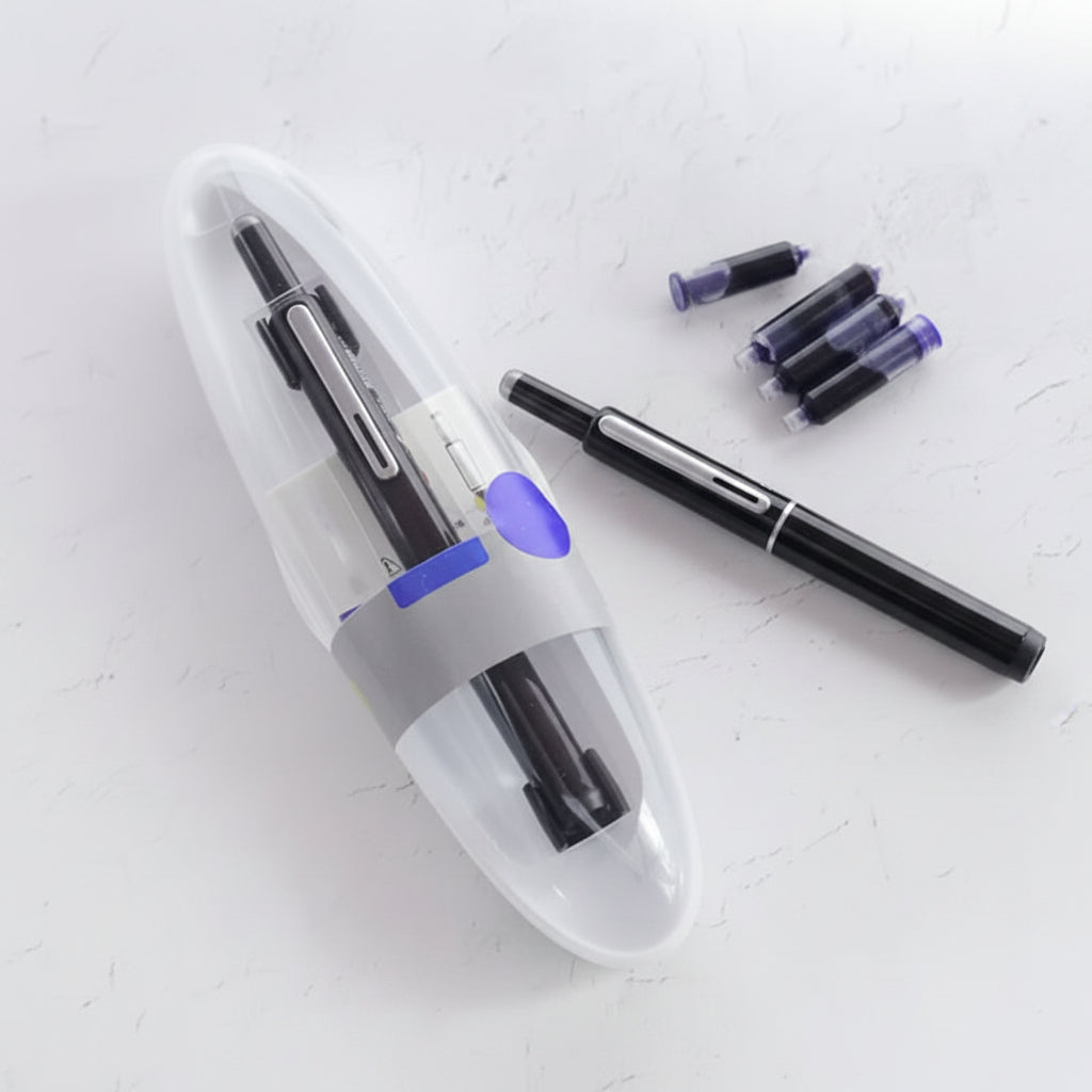 Ergonomic Retractable Fountain Pen | Smooth Writing for Office